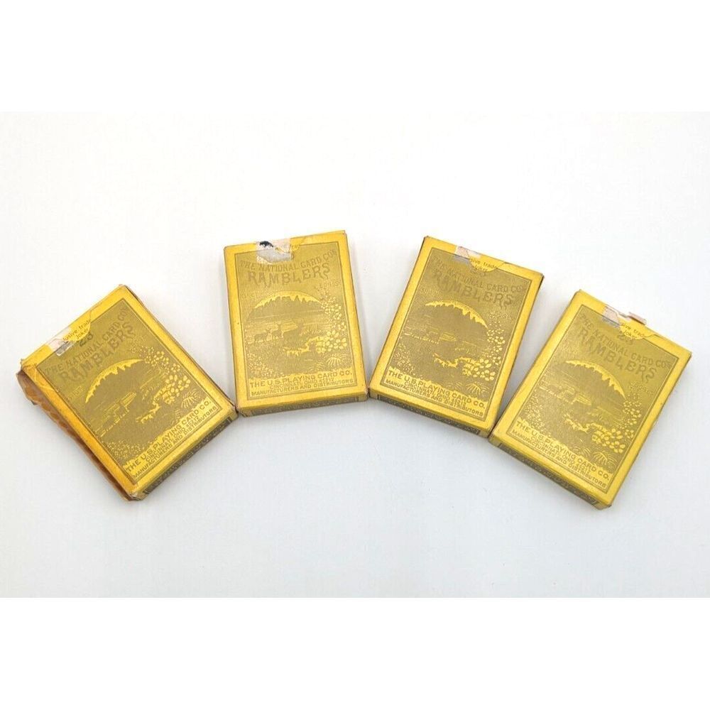 Ramblers 23 Blue/Red Seal Long Flap‎ Cincinnati Ohio Playing Cards Lot of 4 READ